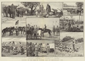 Skizzen des Übungslagers in Secunderabad, Indien